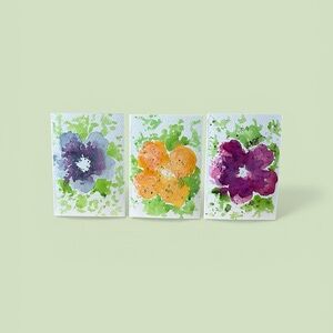 🆓 🇨🇦 🎨 Floral Watercolor Art Trio 🎨